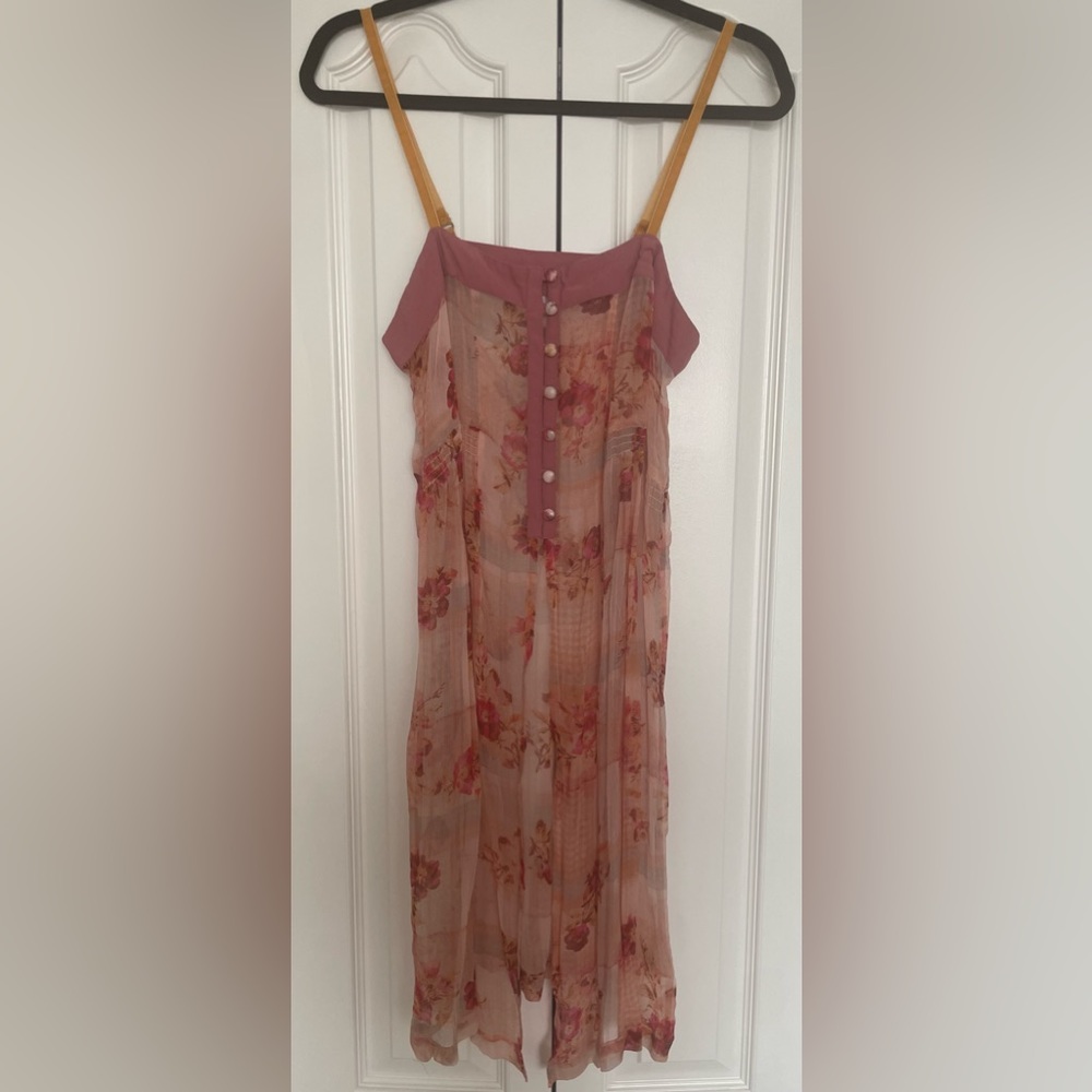 Anthropologie Floral Tank Top / Cover Up